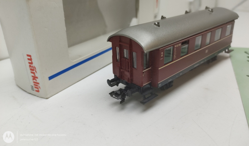 Märklin H0 AC 4335 Einheitsnebenbahnwagen 2.Kl Bi NEM / DB / OVP weiß