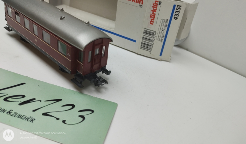 Märklin H0 AC 4335 Einheitsnebenbahnwagen 2.Kl Bi NEM / DB / OVP weiß