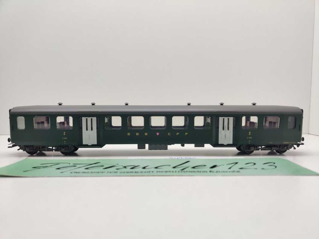 Märklin H0 AC 43370 Leichtstrahlwagen 2.Kl B / NEM / SBB
