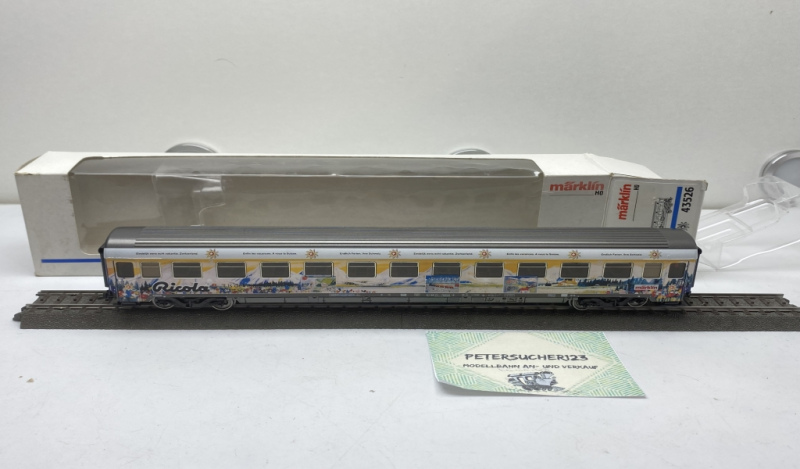 Märklin H0 AC 43526 Schnellzugwagen "Ricola" 2.Kl B11 / NEM / SNCB / OVP weiß