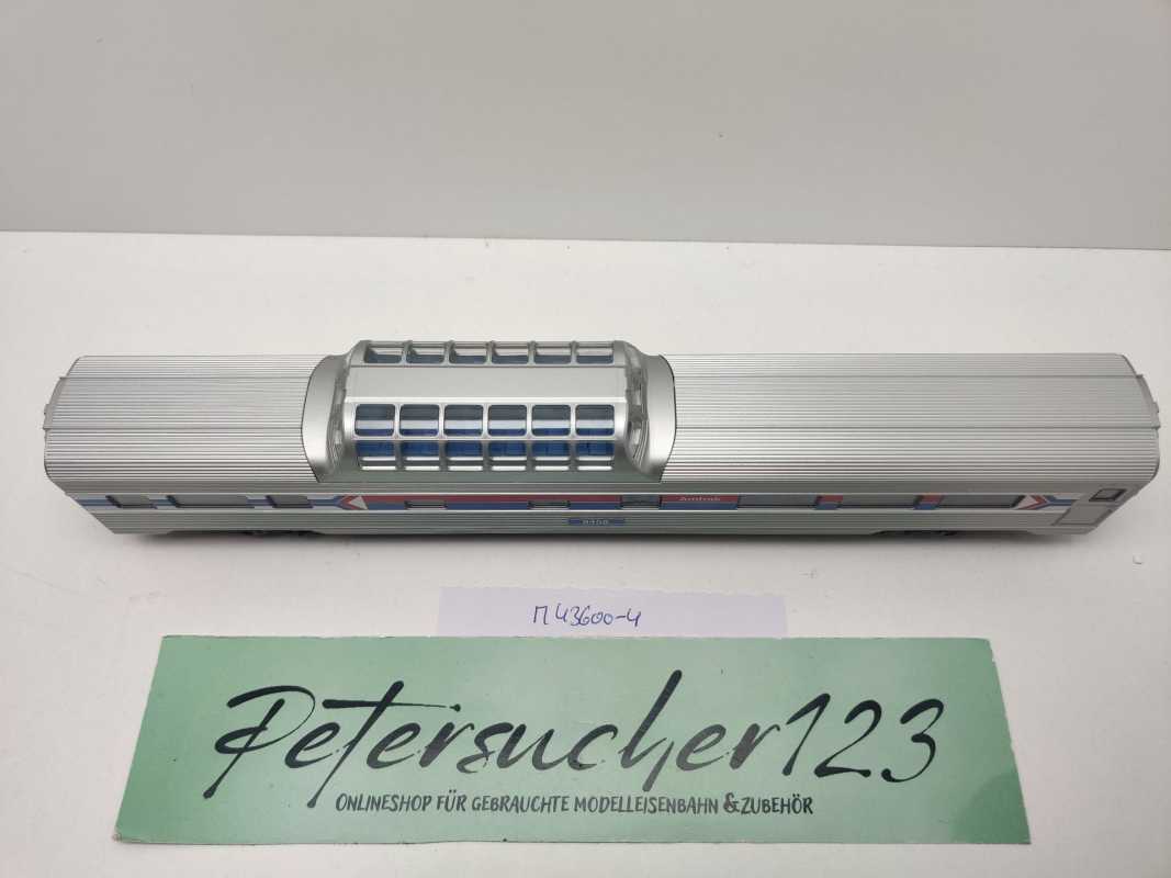 Märklin H0 AC 43600-4 Amtrak Streamliner Aussichtswg aus Set / Licht / NEM / AMTK