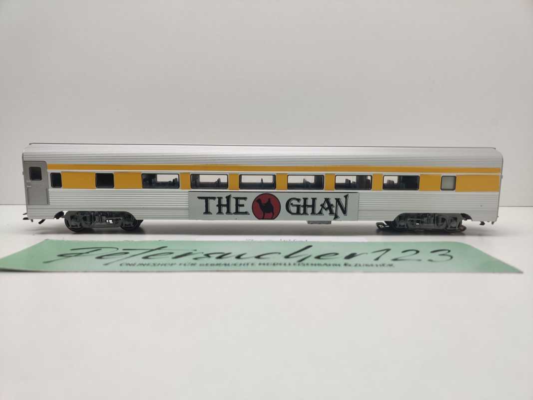 Märklin H0 AC 43601 Umbau zu "the Ghan" Großraum-/Sitzwagen mit Innenbeleuchtung / NEM