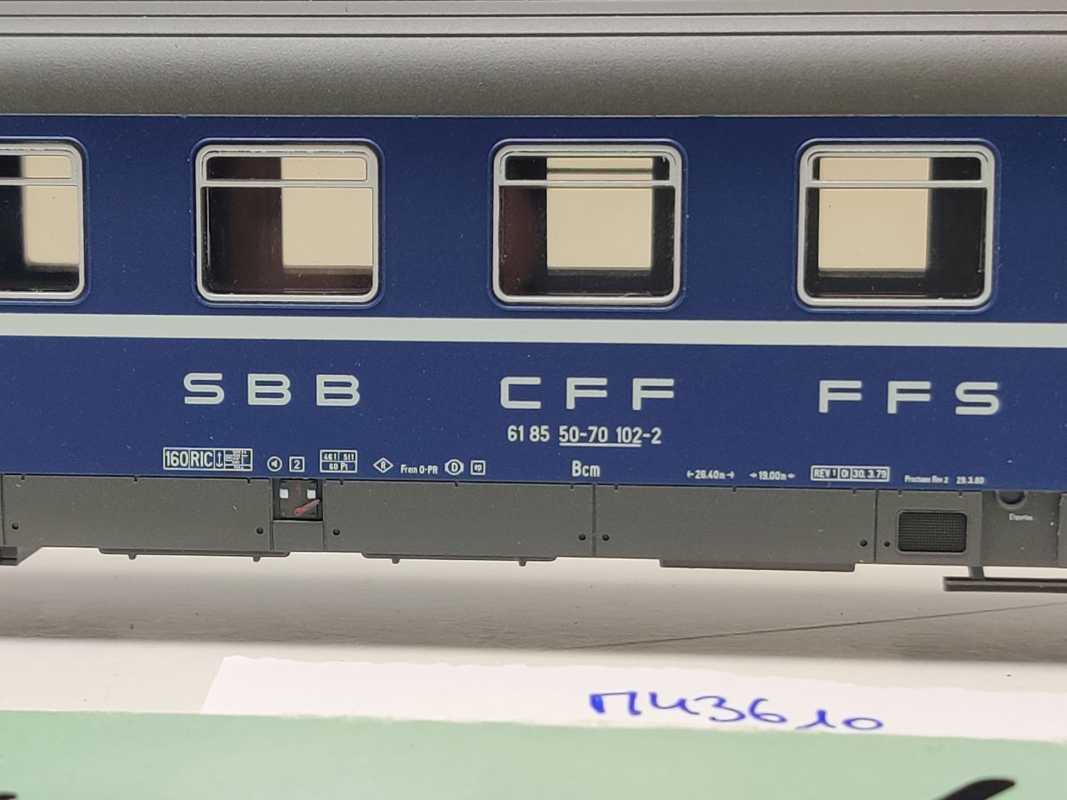 Märklin H0 AC 43610 Liegewagen Eurofirma 2.Kl Bcm / NEM / SBB
