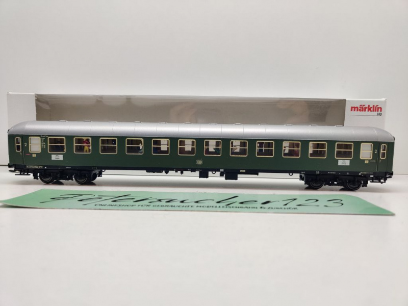 Märklin H0 AC 43920 (2) D-Zug Abteilwagen 2.Kl B4üm-63 / NEM / DB / OVP weiß