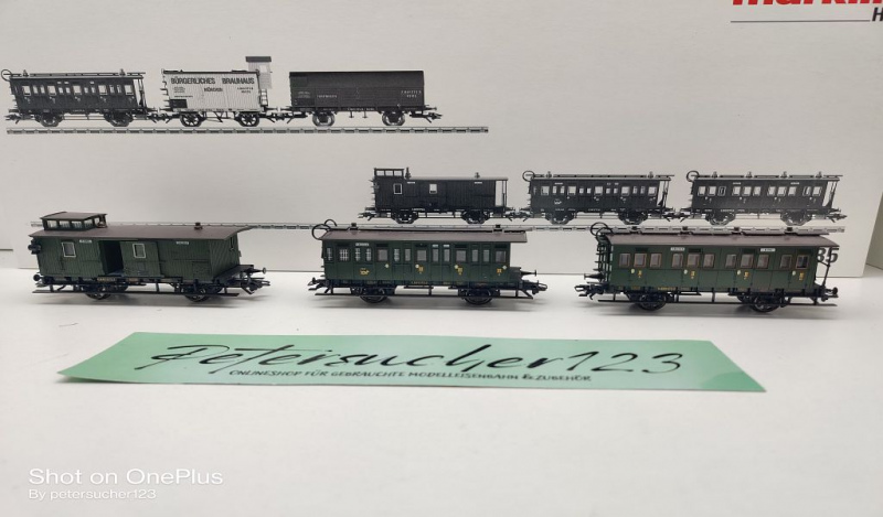 Märklin H0 AC 43985 Bayer. Personenwagen-Set / NEM / K.Bay.Sts.B. / OVP