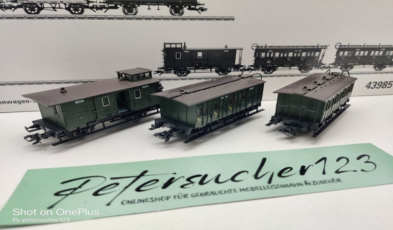 Märklin H0 AC 43985 Bayer. Personenwagen-Set / NEM / K.Bay.Sts.B. / OVP