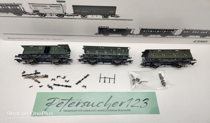 Märklin H0 AC 43985 Bayer. Personenwagen-Set / NEM / K.Bay.Sts.B. / OVP