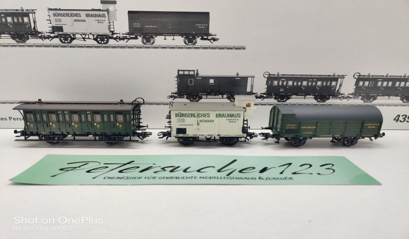 Märklin H0 AC 43985 Bayer. Personenwagen-Set / NEM / K.Bay.Sts.B. / OVP