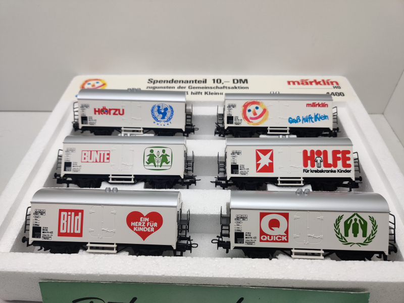 Märklin H0 AC 4400 Wagen-Set "Groß hilft Klein" Ichqrs377 / DB / OVP weiß