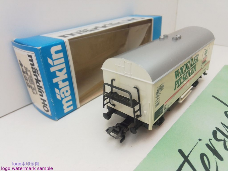 Märklin H0 AC 4422 Kühlwagen "Wicküler Pilsener" / Ichqrs377 / DB / OVP blau - Kopie