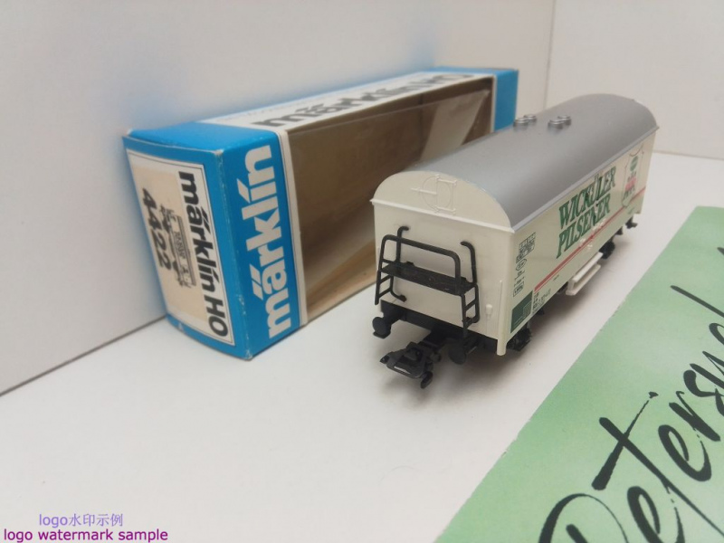 Märklin H0 AC 4422 Kühlwagen "Wicküler Pilsener" / Ichqrs377 / DB / OVP blau - Kopie