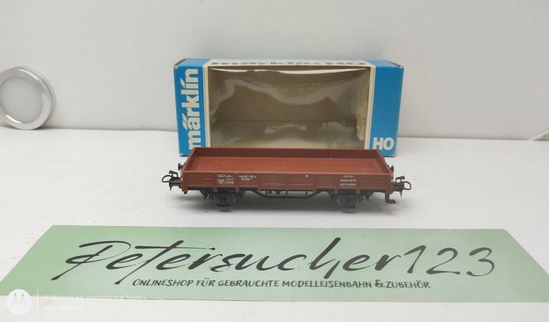 Märklin H0 4423 Niederbordwagen / 323 1 791-8 / DB / OVP blau