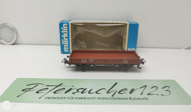 Märklin H0 4423 Niederbordwagen / 323 1 791-8 / DB / OVP blau