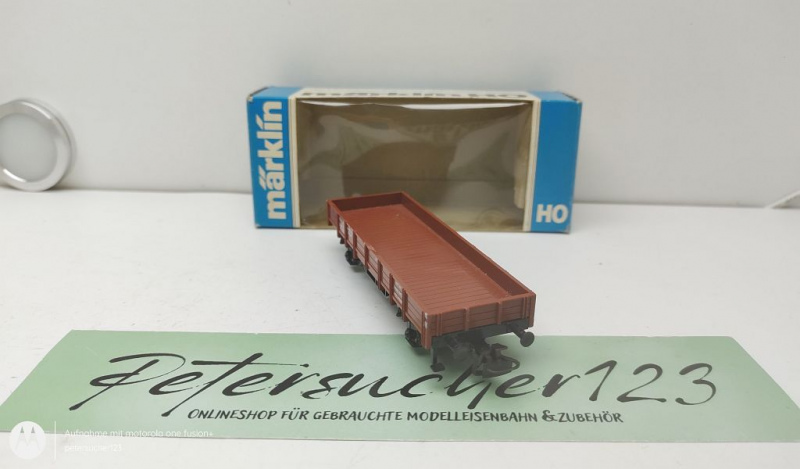 Märklin H0 4423 Niederbordwagen / 323 1 791-8 / DB / OVP blau