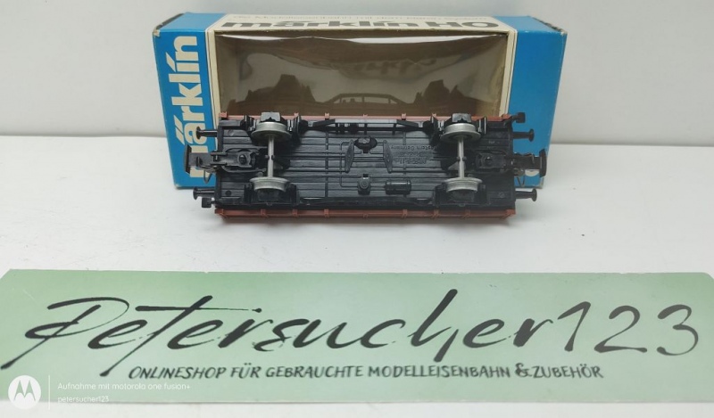 Märklin H0 4423 Niederbordwagen / 323 1 791-8 / DB / OVP blau