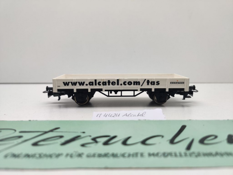 Märklin H0 AC 4424 Niederbordwagen "Alcatel" Kklm505
