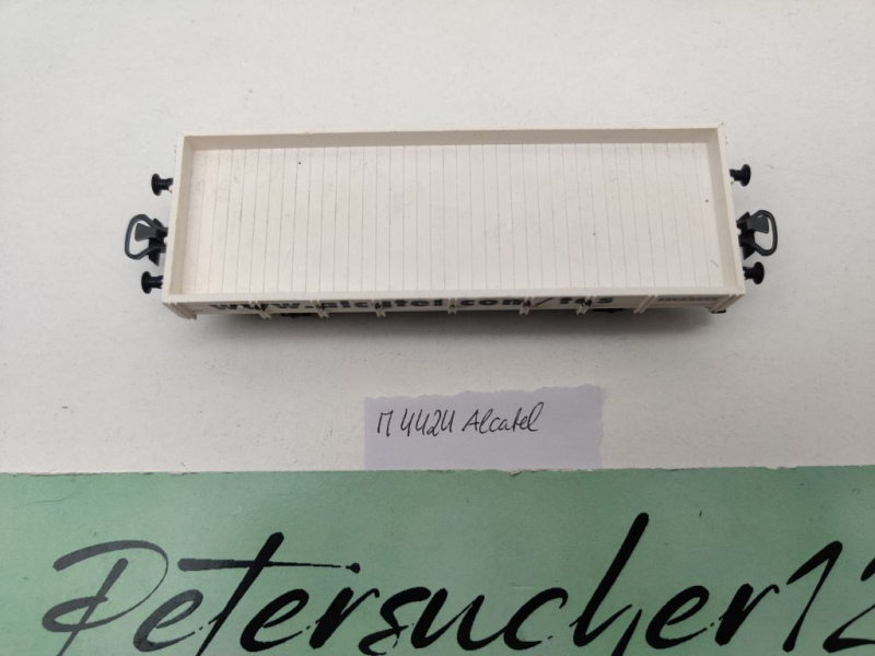 Märklin H0 AC 4424 Niederbordwagen "Alcatel" Kklm505
