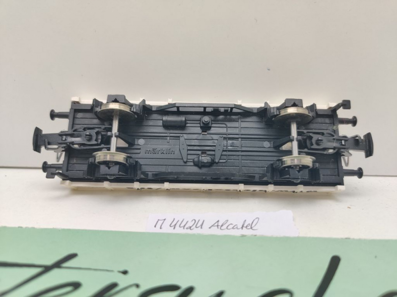 Märklin H0 AC 4424 Niederbordwagen "Alcatel" Kklm505