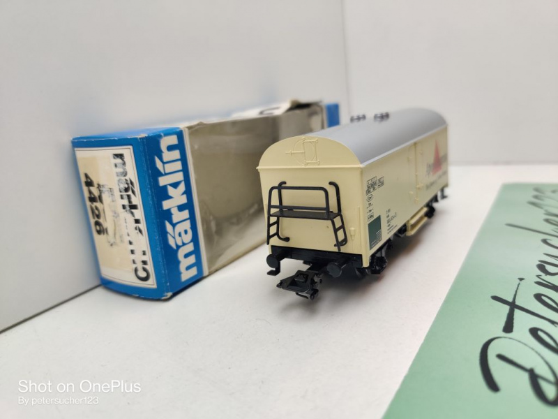 Märklin H0 AC 4426 Kühlwagen "Apollinaris" / Ichqrs377 / Privat, DB / OVP blau