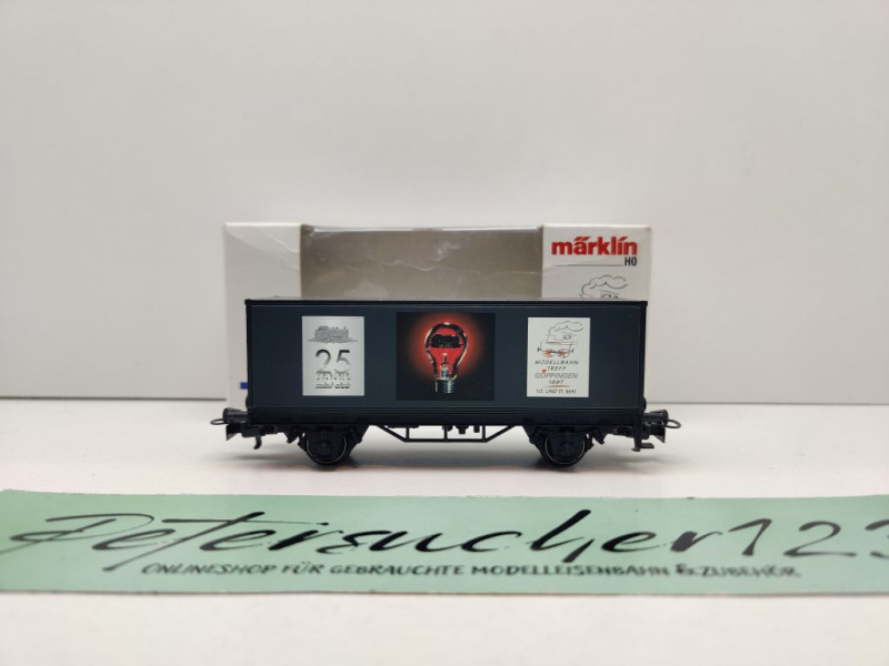 Märklin H0 AC 44263 Containertragwagen "MoBa Treff Göppingen 1997" / OVP weiß