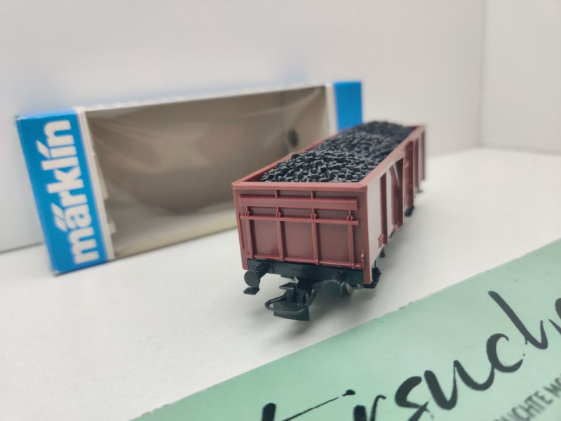 Märklin H0 AC 4431 off. Güterwagen Ladung Steinkohle El-u061 / DB / OVP blau