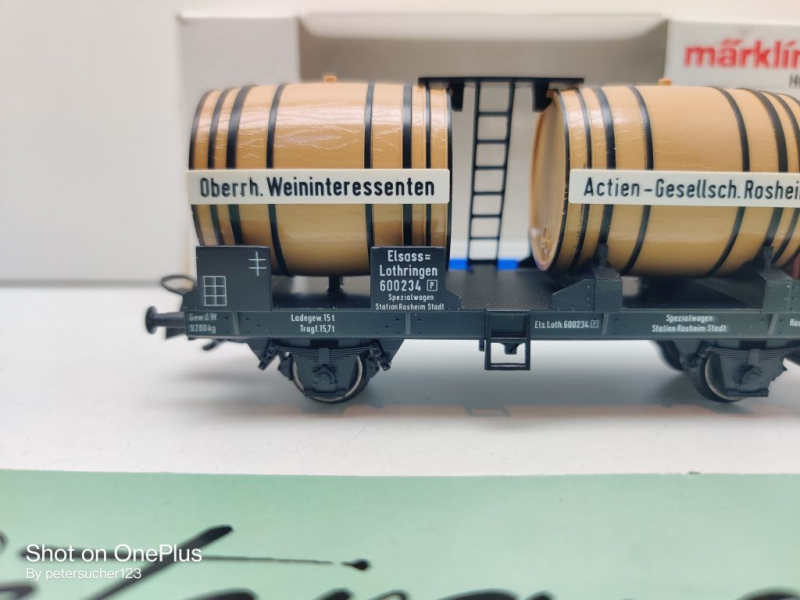 Märklin H0 AC 4432 Weinwagen "Oberrh. Weininteressenten" / Privat, EL / OVP weiß