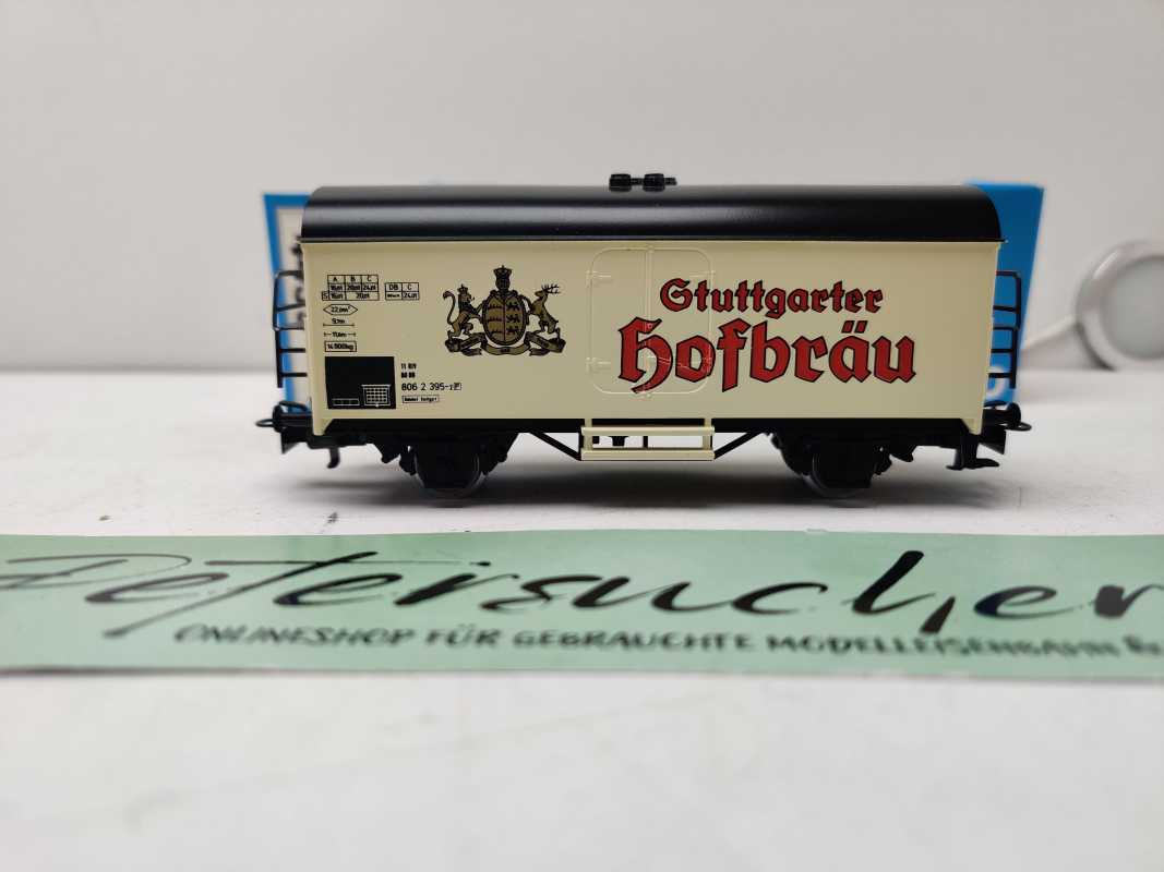 Märklin H0 AC 4439 /  2-achsigen Bierwagen „Stuttgarter Hofbräu“ / DB/ Ep.IV / Blaue OVP