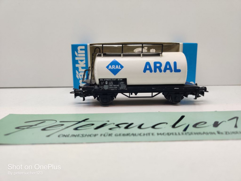 Märklin H0 AC 4440 Kesselwagen "ARAL" / Privat, DB / OVP blau