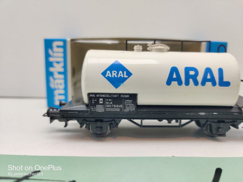 Märklin H0 AC 4440 Kesselwagen "ARAL" / Privat, DB / OVP blau