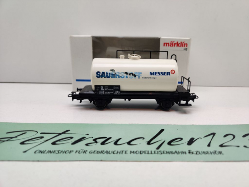 Märklin H0 AC 4440 Kesselwagen "Sauerstoff" "Messer" / DB / ErsatzVP weiß