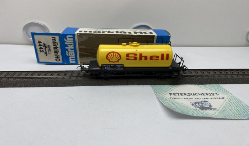 Märklin H0 4442 Kesselwagen "SHELL" / [P] / Privat, DB / OVP blau