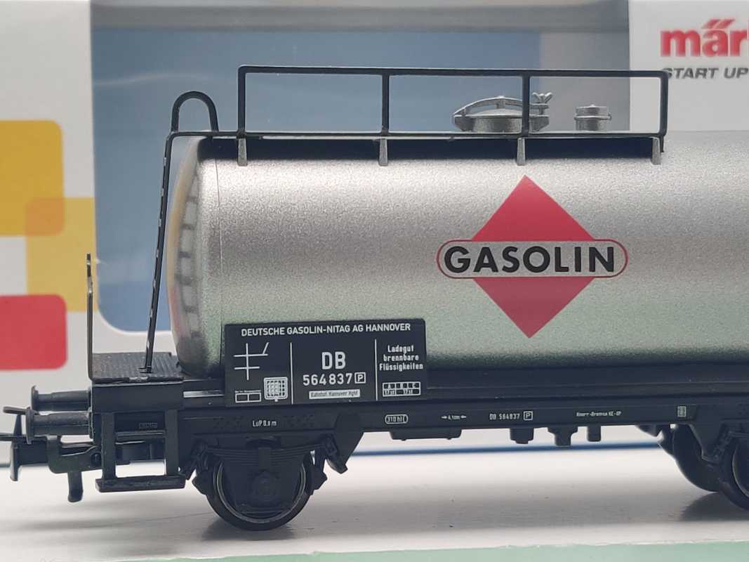 Märklin H0 AC 44421 Mineralöl-Kesselwagen "Gasolin" / DB / OVP start up