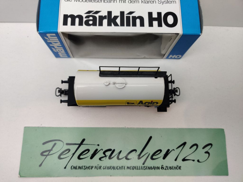 Märklin H0 AC 4443 Kesselwagen "Agip" / Z / FS / OVP blau