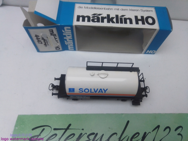 Märklin H0 AC 4447 KESSELWAGEN "SOLVAY" / Kessel Blau / SNCB / Blaue OVP