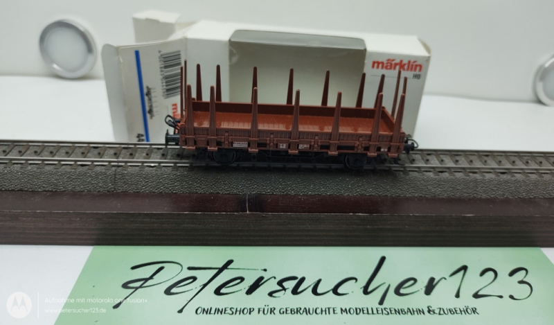 Märklin H0  4459  Rungenwagen Ep.IV  OVP  DB Braun