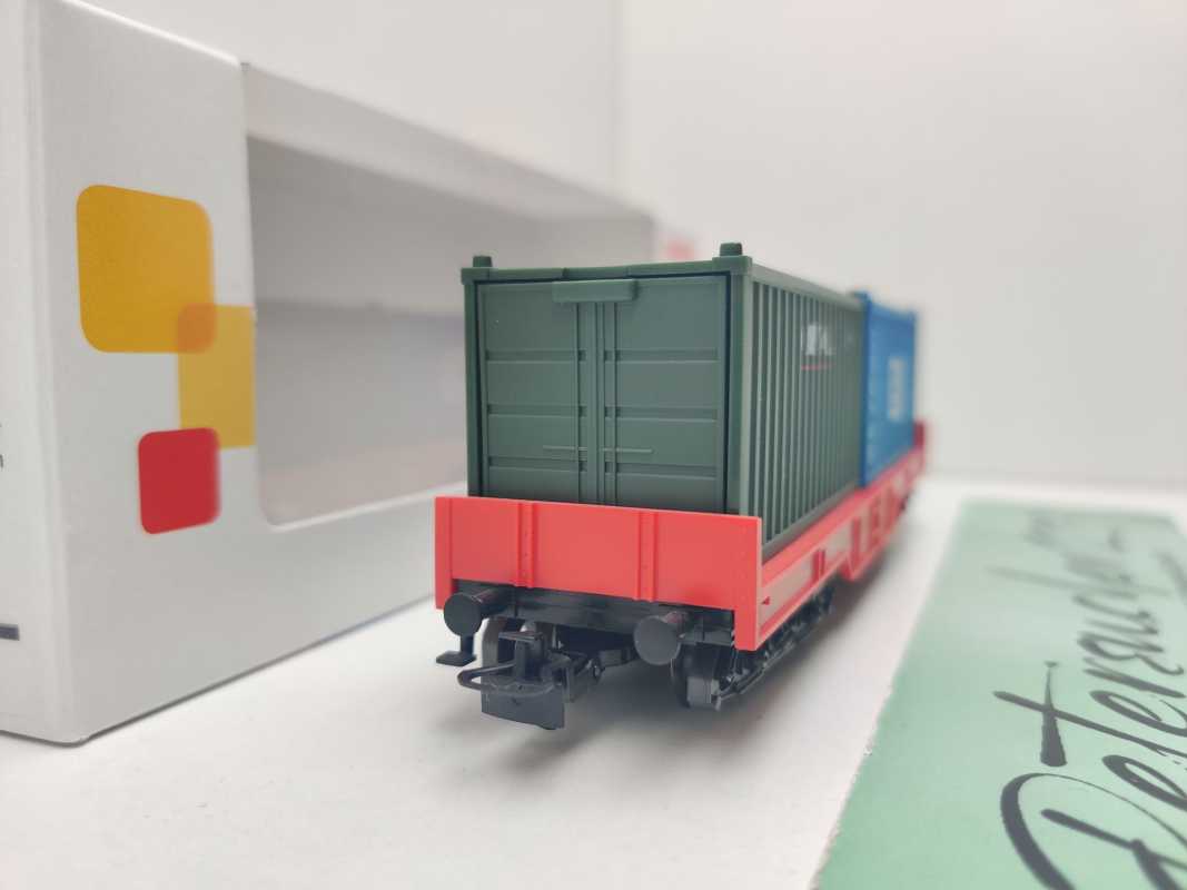 Märklin H0 AC 44700 Containertragwagen 2x 20' Container / DB / OVP start up