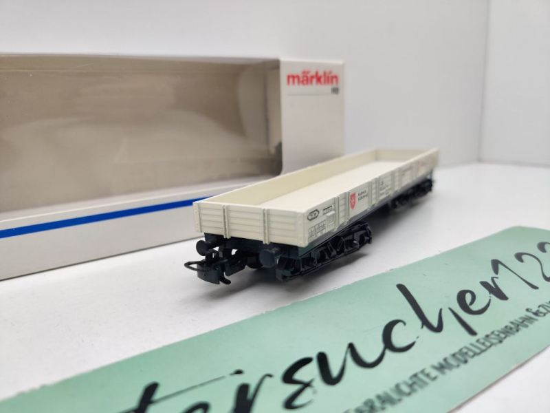 Märklin H0 AC 4473 Niederbordwagen "Malteser" & LKW / DB / OVP weiß
