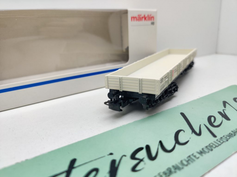 Märklin H0 AC 4473 Niederbordwagen "Malteser" & LKW / DB / OVP weiß