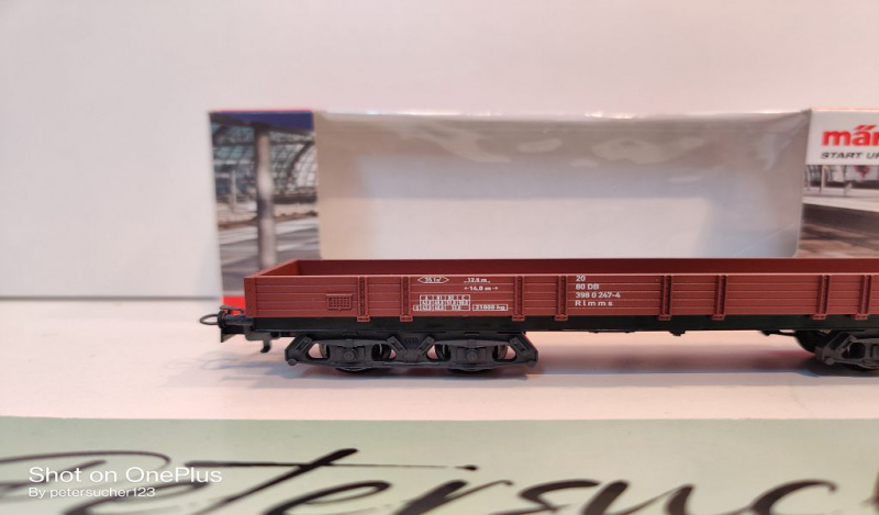 Märklin H0 AC 4473 Niederbordwagen / Rlmms / DB / OVP start up
