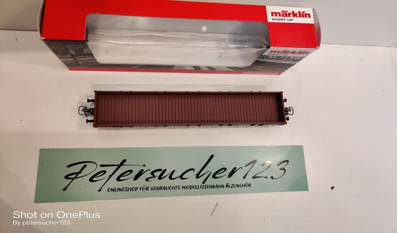 Märklin H0 AC 4473 Niederbordwagen / Rlmms / DB / OVP start up