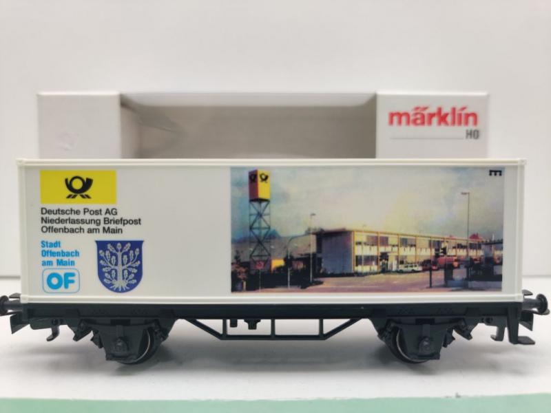 Märklin H0 AC 4481 SoMo'97 Containerwagen "Briefzentrum Offenbach" / OVP weiß