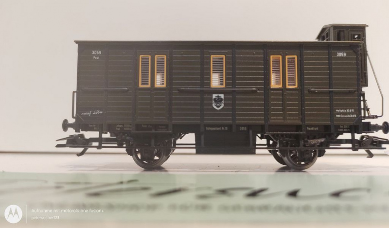 Märklin H0 AC 4500.63-01 Postmuseum-Gepäckwagen aus Set "500 J Post" / K.W.St.E