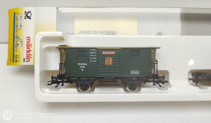 Märklin H0 AC 4501.63-01Jubiläumsmodell 500J Post / Post Gepäckwagen + Flachwagen mit Oldtimer / OVP