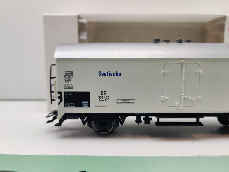 Märklin H0 AC 45020 Kühlwagen "Seefische" / Tehs 50 / NEM / DB / OVP weiß