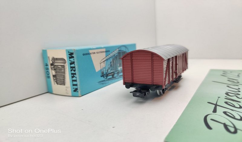 Märklin H0 AC 4505 Gedeckter Güterwagen / Gm 39 / DB / OVP hellblau
