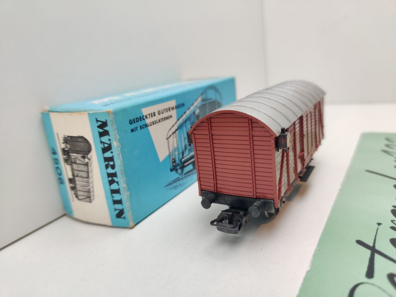 Märklin H0 AC 4506 Ged. Güterwagen Gm 39 / DB / OVP hellblau