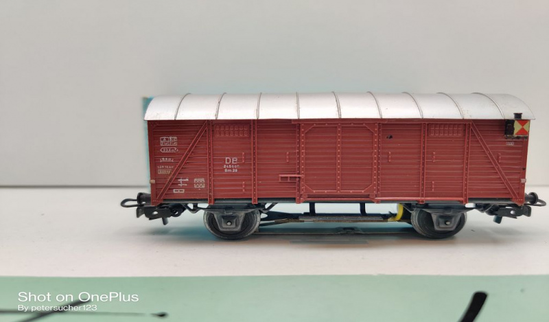 Märklin H0 AC 4506 Ged. Güterwagen / bel. Schlusslaternen / Gm 39 / DB / OVP hellblau