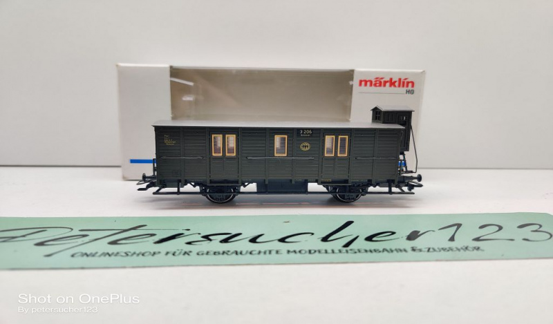 Märklin H0 AC 4507 Postwagen m Brmshs / PwPosti / DRG / NEM / OVP weiß