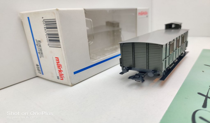 Märklin H0 AC 4507 Postwagen m Brmshs / PwPosti / DRG / NEM / OVP weiß