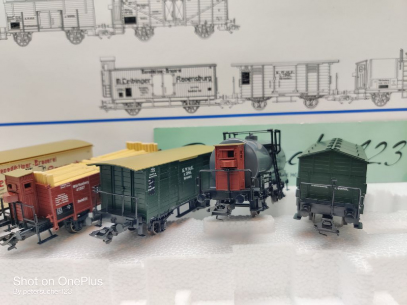 Märklin H0 AC 4510 Wagen-Set "Württemberg" / NEM / K.W.St.E. / OVP weiß